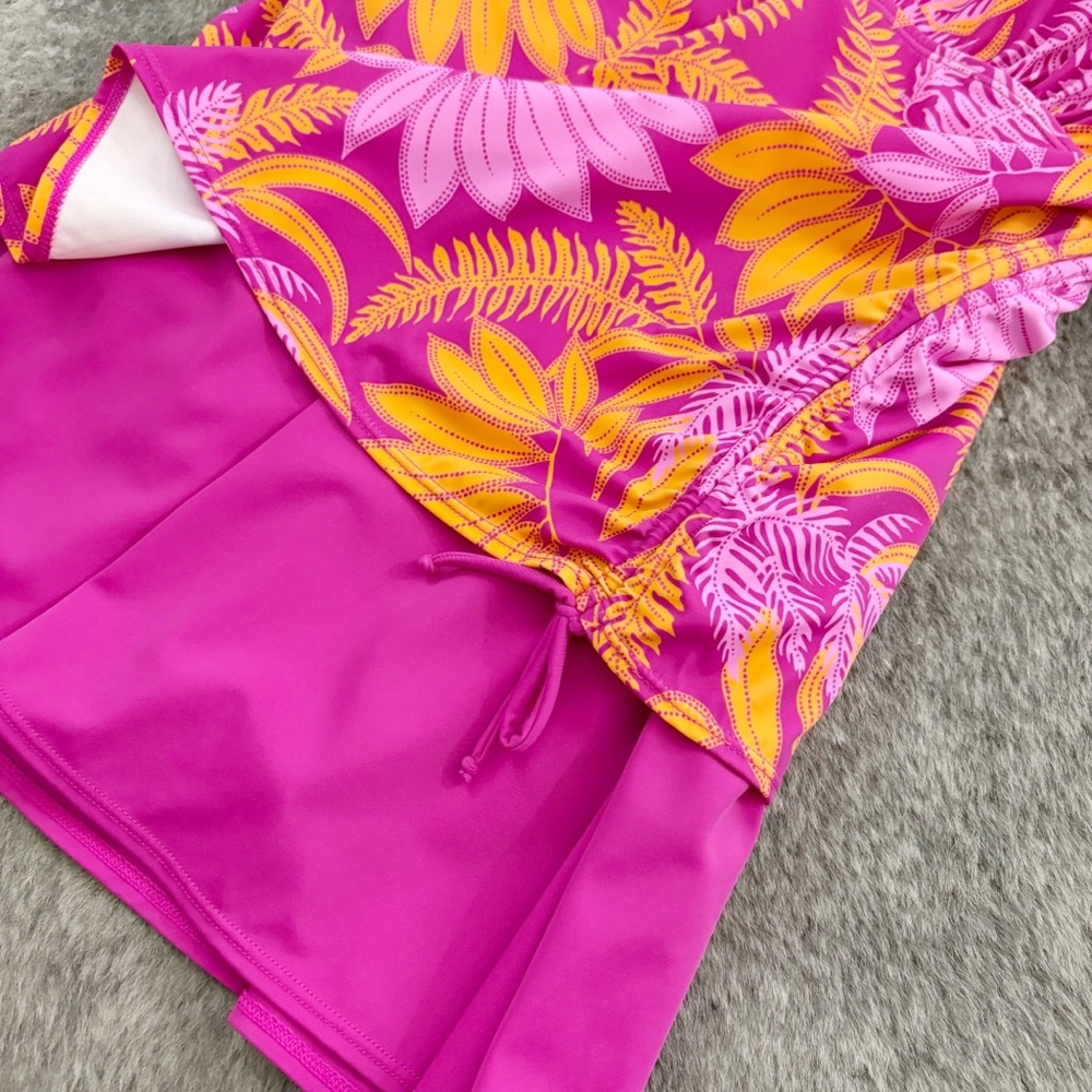 Denim & Co. Beach Ruched Side Swim Dress 10 - Picture 5 of 13